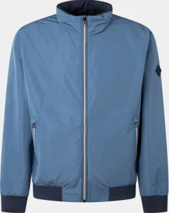 Coupe-vent réversible à capuche bleu