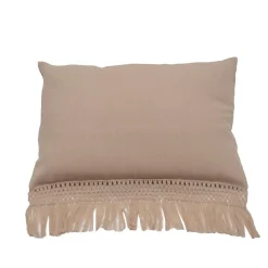 Coussin artisanal en laine & alpaga rose 40x60 cm
