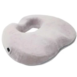 Coussin de posture massant et chauffant gris - 43x7.5x36 cm