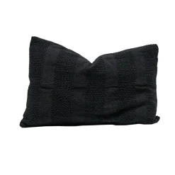 Coussin en crochet fait main noir 40x60cm