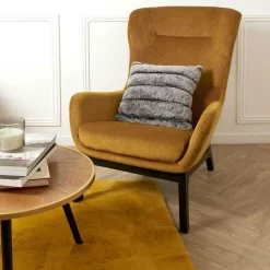 Coussin en fausse fourrure tout doux gris - 40x40 cm