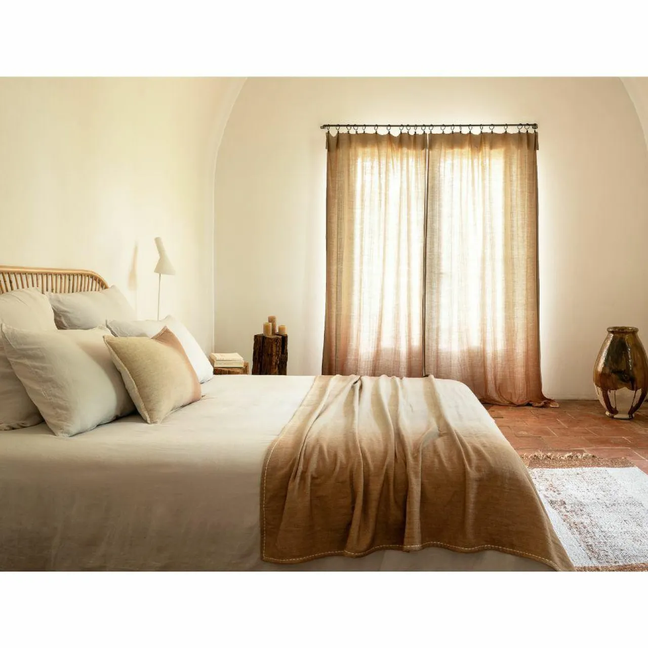 Coussin en laine beige 40x60cm