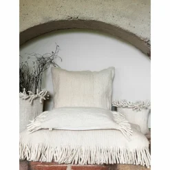 Coussin en laine écru 80x80cm