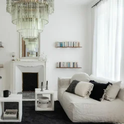 Coussin en laine noir 40x60cm