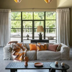 Coussin en laine orange 40x60cm