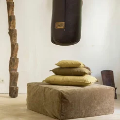 Coussin en lin changeant forêt 30x60cm