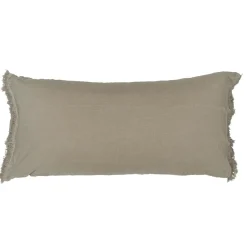 Coussin en lin frangé naturel 55x110cm