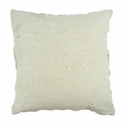 Coussin ethnique relief losange beige - 40x40 cm