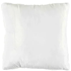 Coussin flanelle damier blanc - 40x40 cm