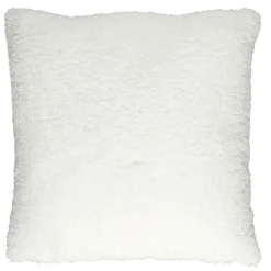 Coussin imprimé sherpa Crush blanc/beige - 40x9x40 cm