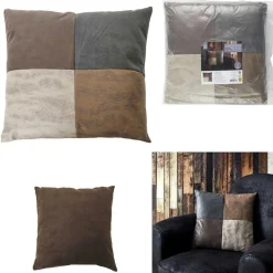 Coussin Patchwork déhoussable multicolore - 40x40 cm