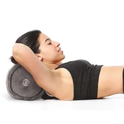 Coussin rond de massage vibrant gris - 25x14x14 cm