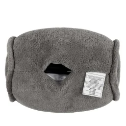 Coussin rond de massage vibrant gris - 25x14x14 cm