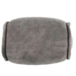 Coussin rond de massage vibrant gris - 25x14x14 cm