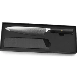 Couteau chef Damas noir - 32.5 cm