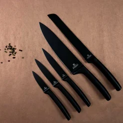 Couteau lame 12 cm noir - 24 cm