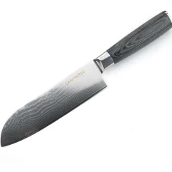Couteau santoku Damarus noir - 29.5 cm