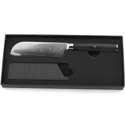 Couteau santoku Damas noir - 25.5 cm