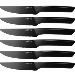 Couteaux à steak Jensen noir mat - 6 pièces