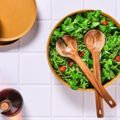 Couverts à salade en bois d'acacia OLLE marron