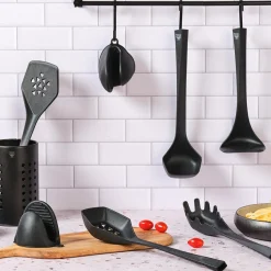 Couverts à salade en thermoplastique JESPER noir