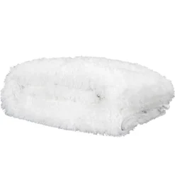 Couverture pondérée fausse fourrure blanche - 153x0x203 cm