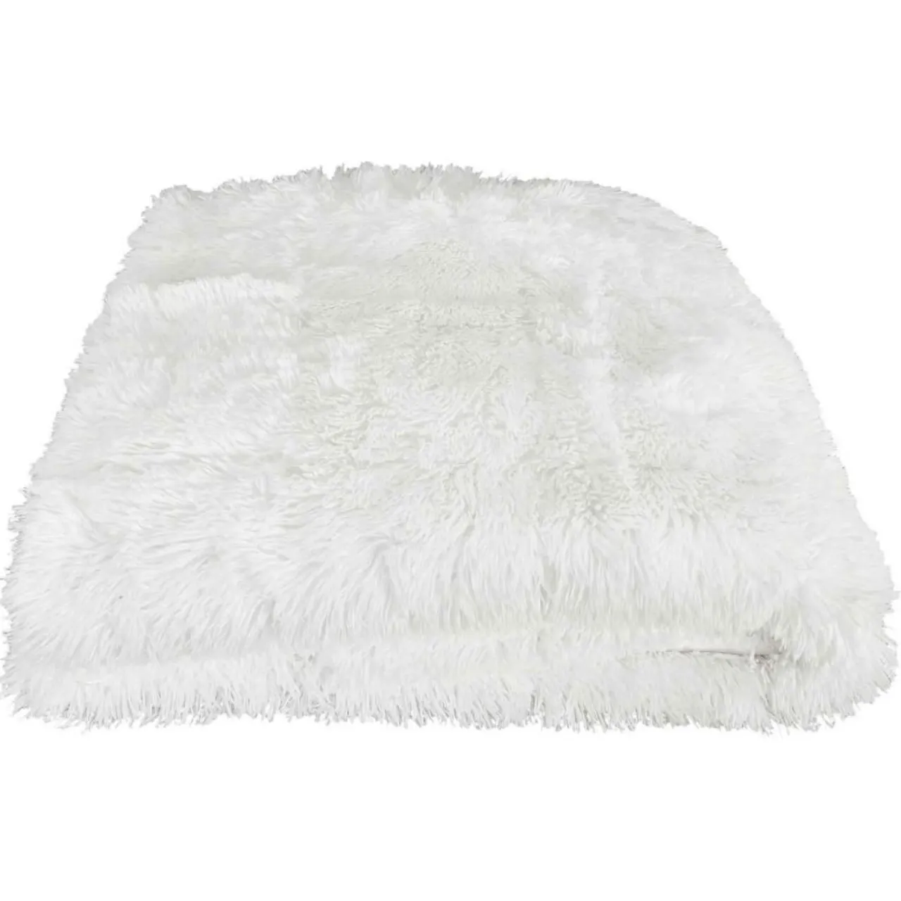 Couverture pondérée fausse fourrure blanche - 153x0x203 cm