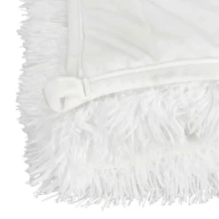 Couverture pondérée fausse fourrure blanche - 153x0x203 cm