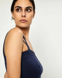 Crop top Jeanne bleu marine