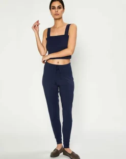 Crop top Jeanne bleu marine