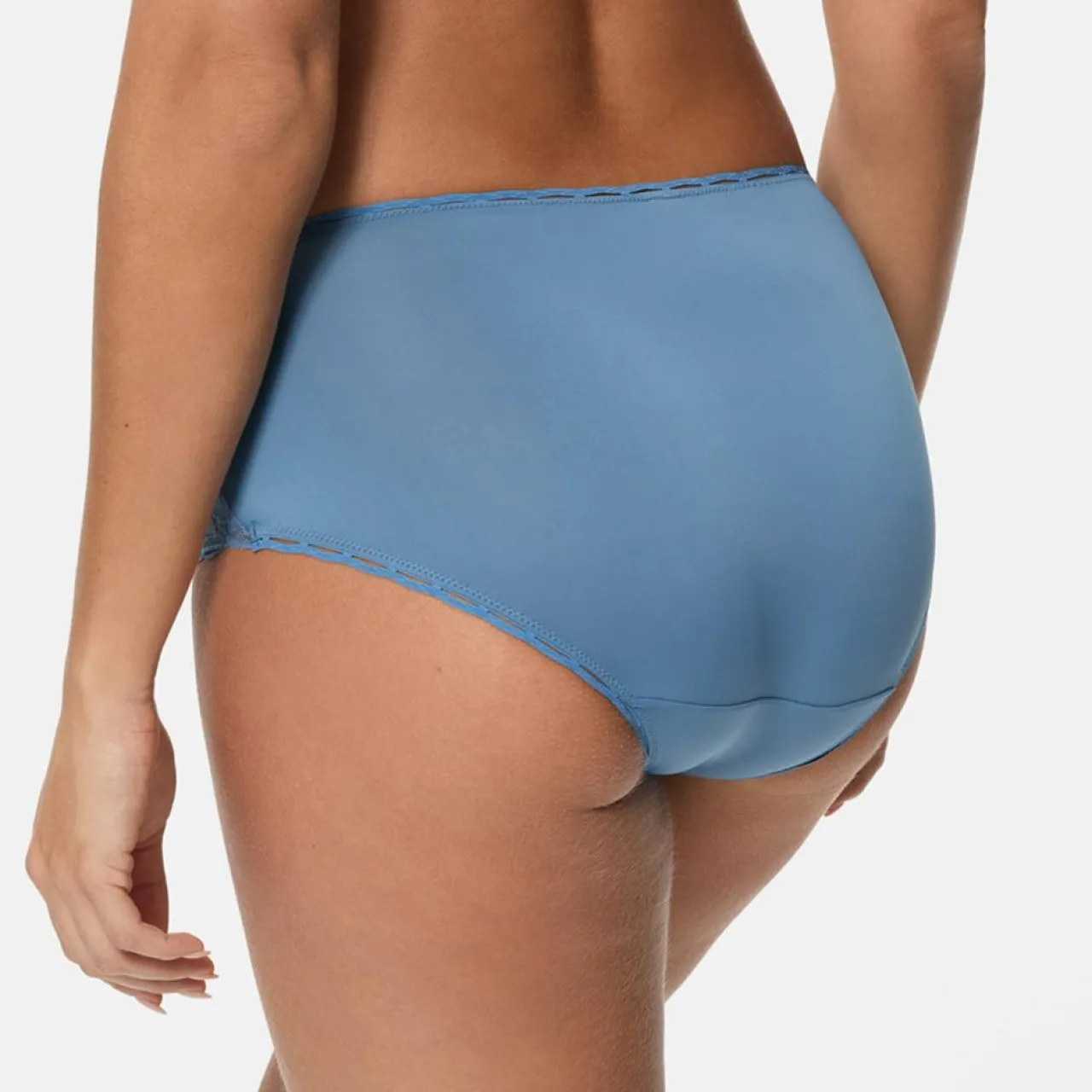 Culotte Coeur Croisé Feminin Dentelle bleue