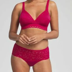 Culotte en dentelle Coeur Croisé Féminin doux begonia