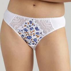 Culotte Flower Elegance imprimé estival blanche