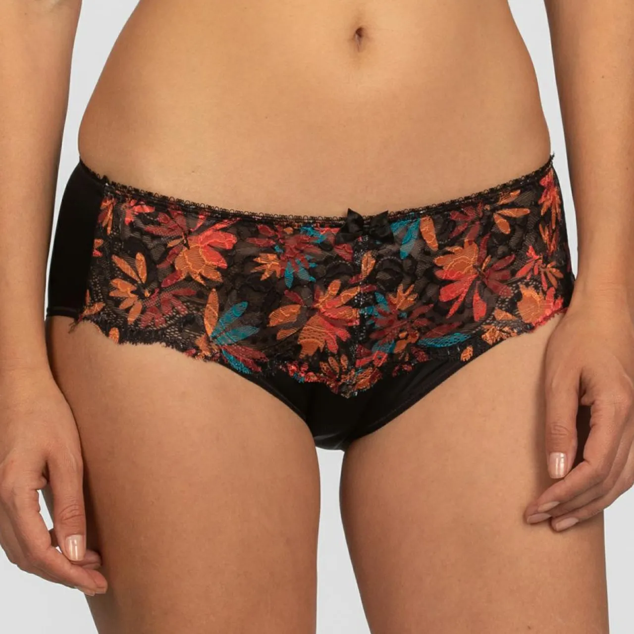Culotte Flower Elegance marron/noir