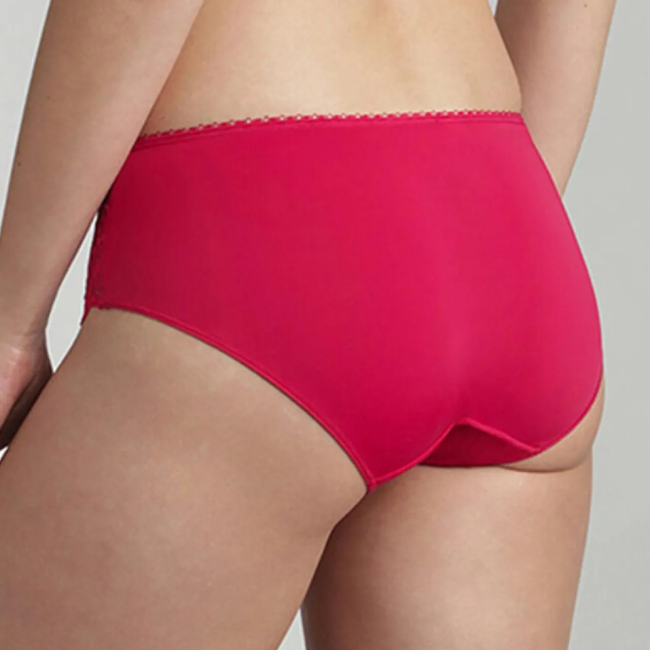 Culotte midi en dentelle Flower Elegance rouge