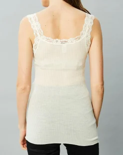 Débardeur Catherine en Laine & Soie ivoire