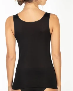 Débardeur Dora en Coton avec dentelle noir