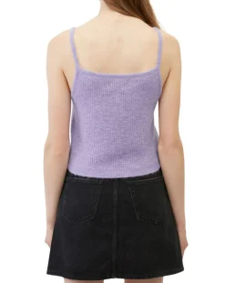Débardeur en Alpaga & Laine mélangés cropped violet clair