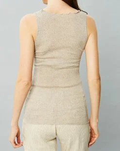 Débardeur en Laine & Soie caramel