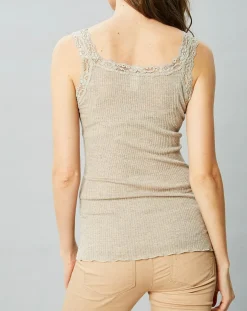 Débardeur en Laine & Soie caramel