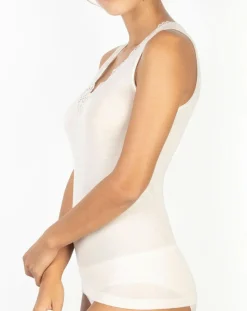 Débardeur Laine et Soie ivoire