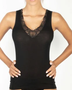 Débardeur Laine et Soie noir