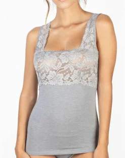 Débardeur Valérie en Micromodal gris clair