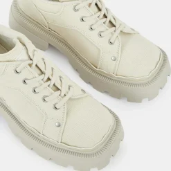 Derbies Detroit crème - Talon 5 cm