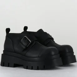 Derbies en Cuir 4005 gas noires - Talon : 6cm