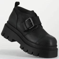 Derbies en Cuir 4005 gas noires - Talon : 6cm