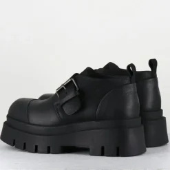 Derbies en Cuir 4005 gas noires - Talon : 6cm