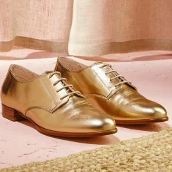 Derbies en Cuir Epsilon dorées