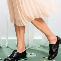 Derbies en Cuir et Velours de Cuir Elima noires