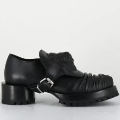 Derbies en Cuir lion noires - Talon : 9.5cm